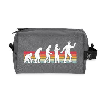 Gamer Game Video Game Blueberry Vintage Gaming - Recycled Toiletry Zip Bag - anthracite - Front