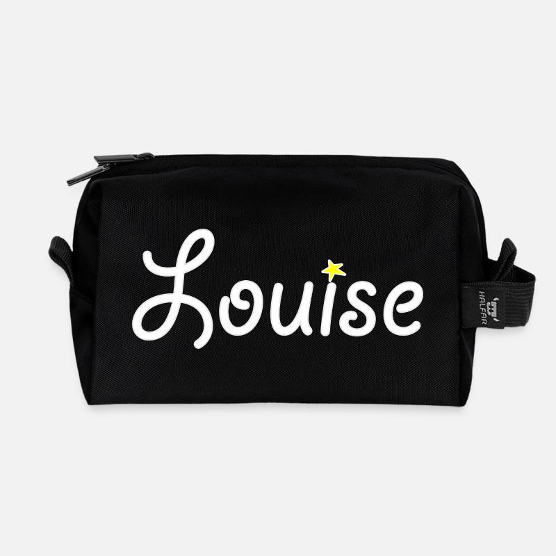 Louise - Recycelte Kulturtasche - Schwarz