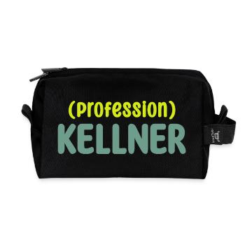 kellner - Recycelte Kulturtasche - Schwarz - Vorne