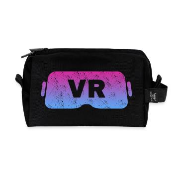 Virtual Reality VR Vintage Gamer Retro Videobrille - Recycelte Kulturtasche - Schwarz - Vorne