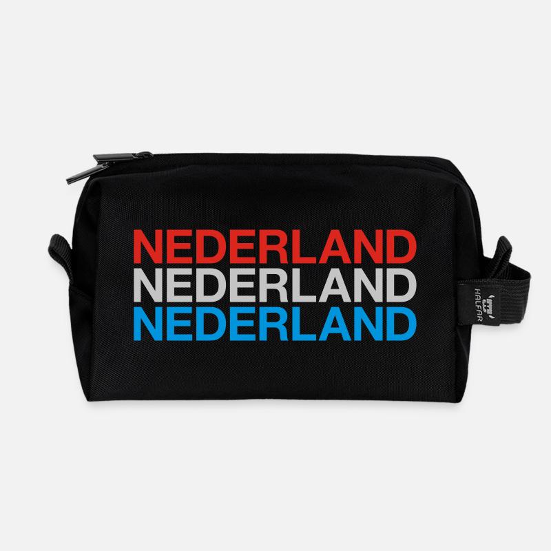 NIEDERLANDE Nederland Netherlands Holland - Recycelte Kulturtasche - Schwarz