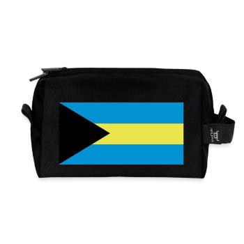 Drapeau des Bahamas - Trousse de toilette en tissu recyclé - noir - Devant