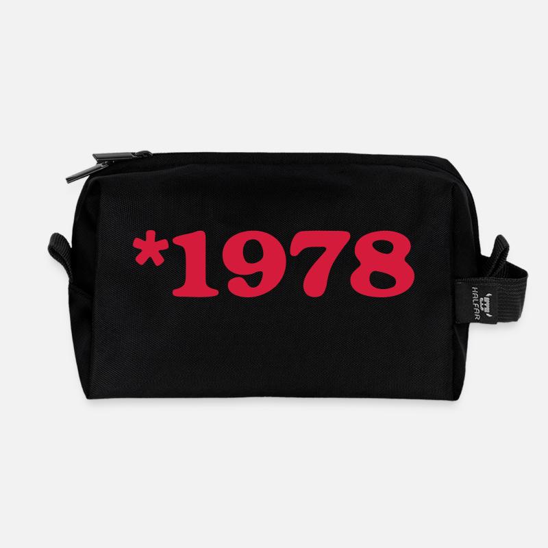 Geburtstag - geboren im Jahr *1978 - Recycelte Kulturtasche - Schwarz
