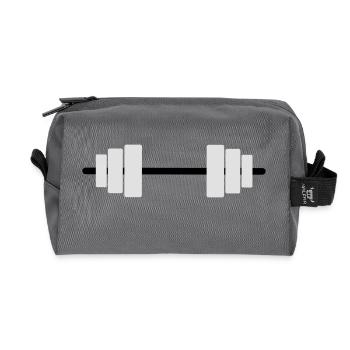 Weight Lifting - Recycled Toiletry Zip Bag - anthracite - Front
