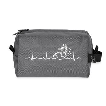 SR500 XT500 Heartbeat weiß - Recycelte Kulturtasche - Anthrazit - Vorne