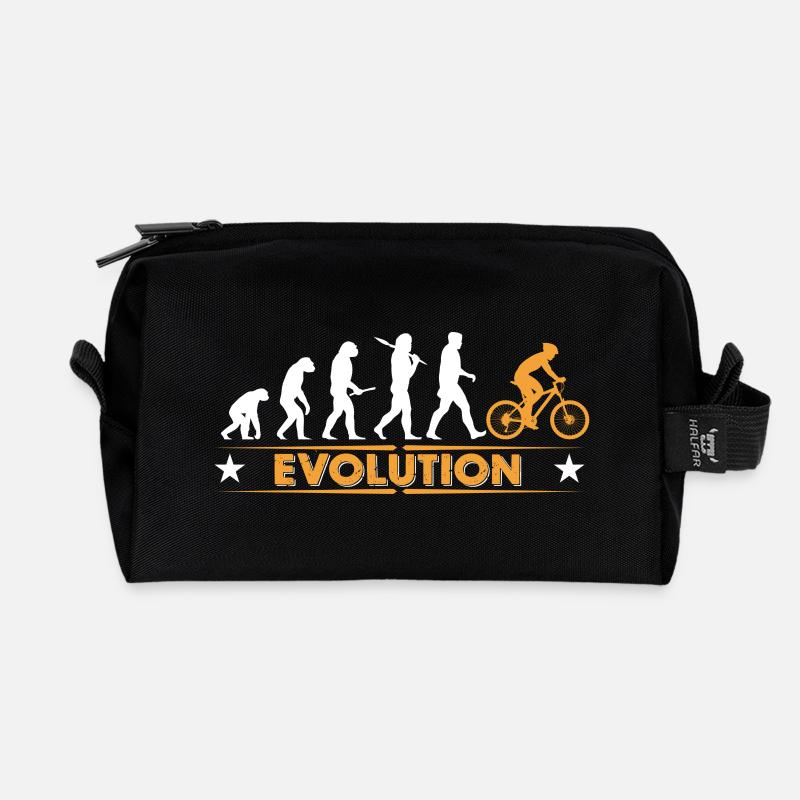 Mountainbike Evolution - orange/weiss - Recycelte Kulturtasche - Schwarz