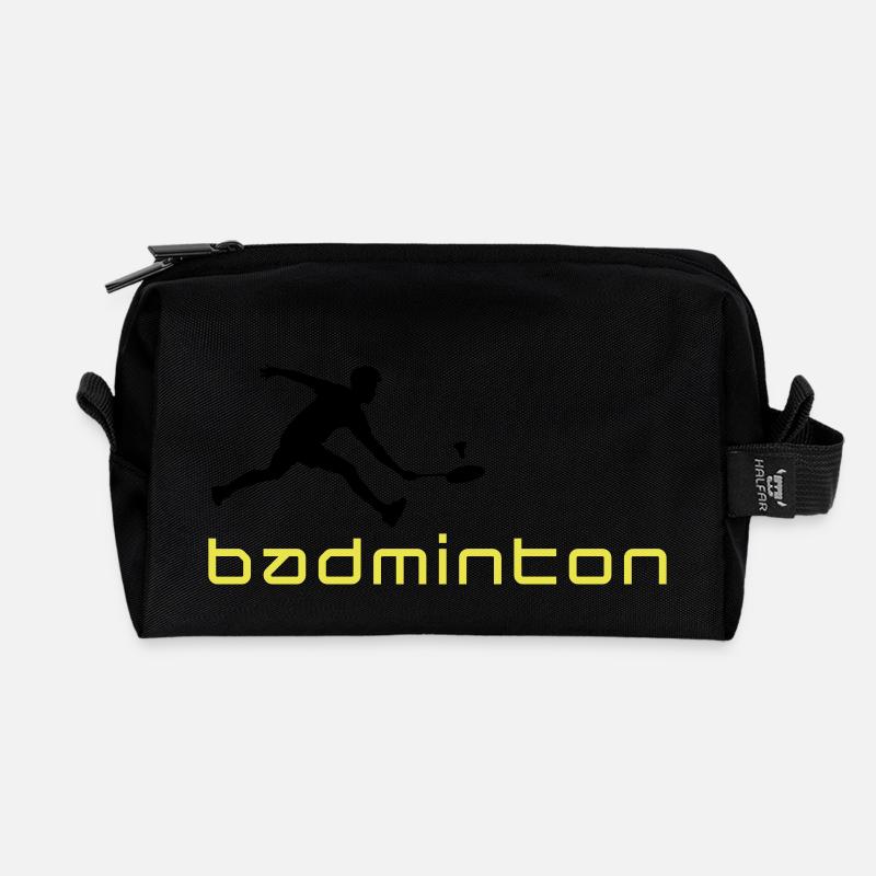 badminton_022011_v_2c - Recycelte Kulturtasche - Schwarz