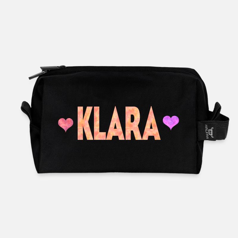 Klara - Recycelte Kulturtasche - Schwarz