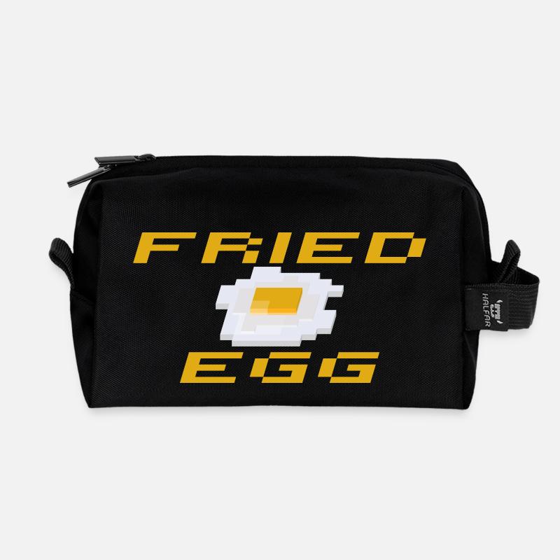 SBDesigns - Spiegelei / Spiegelei - Recycelte Kulturtasche - Schwarz