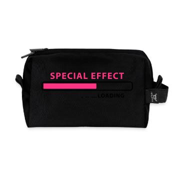loading Special Effect - be patient - Recycelte Kulturtasche - Schwarz - Vorne