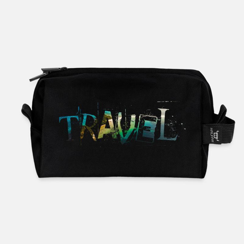Travel - Recycelte Kulturtasche - Schwarz