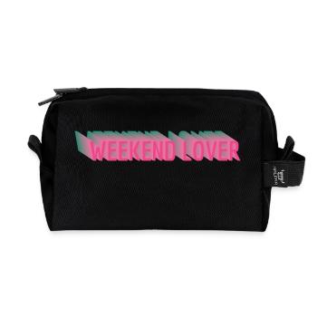Weekend Lover - Recycled Toiletry Zip Bag - black - Front