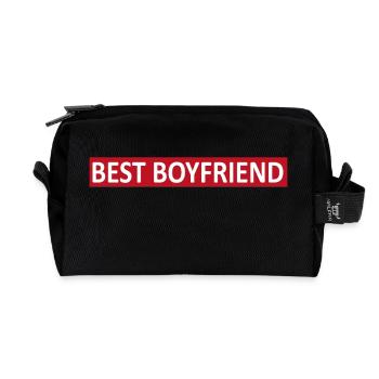 BEST BOYFRIEND - Recycled Toiletry Zip Bag - black - Front