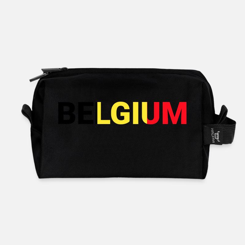 Belgien - Recycelte Kulturtasche - Schwarz