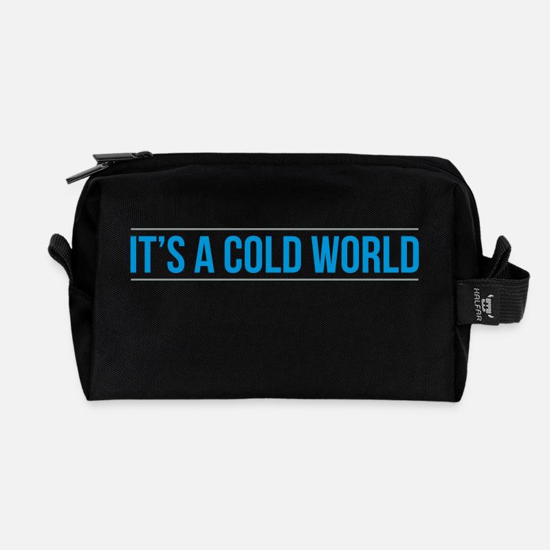 cold world - Trousse de toilette en tissu recyclé - noir