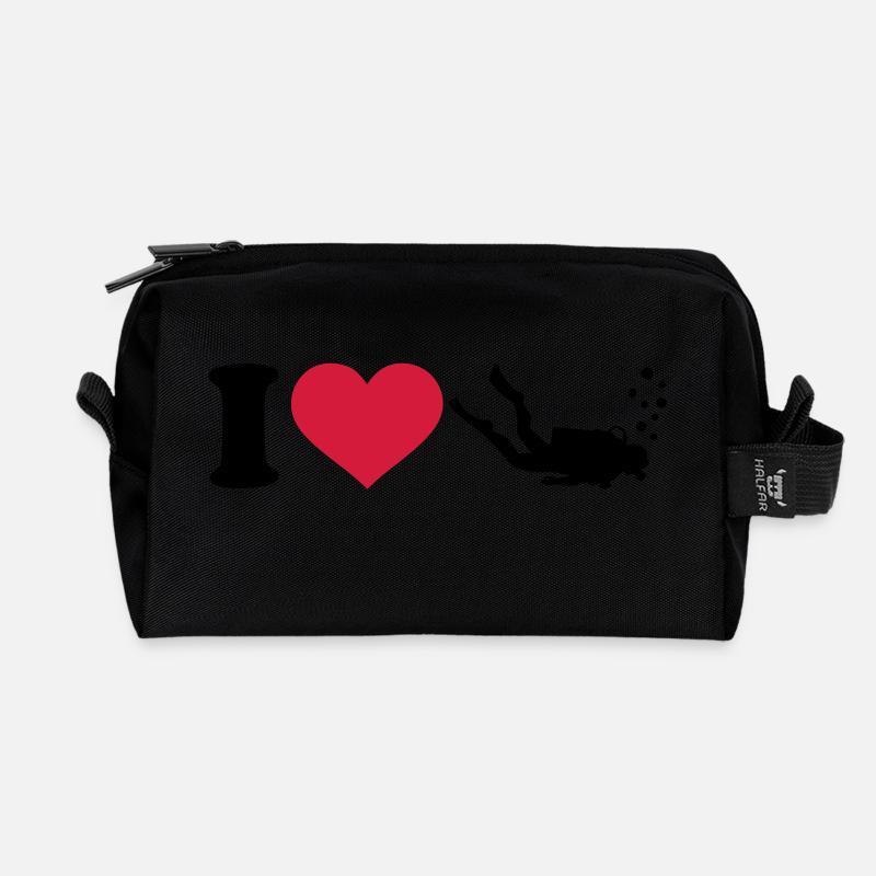 Tauchen - Recycelte Kulturtasche - Schwarz