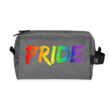 Pride, Lgbt gay pride - Trousse de toilette en tissu recyclé - anthracite - Devant