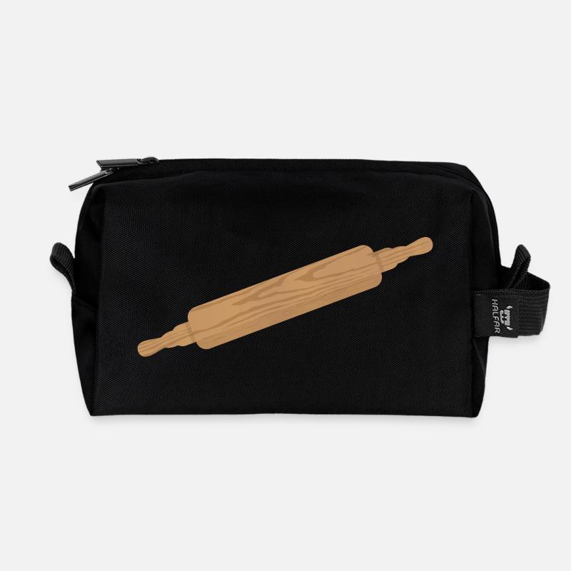 Teigroller - Nudelholz-Roller aus Holz - Recycelte Kulturtasche - Schwarz