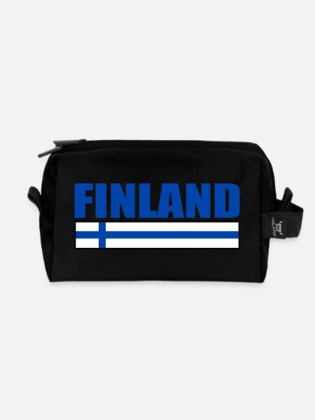 Finnland - Recycelte Kulturtasche - Schwarz