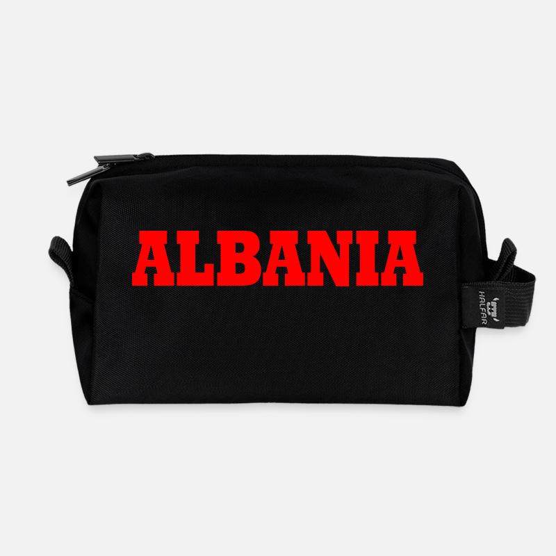 Albanien - Recycelte Kulturtasche - Schwarz