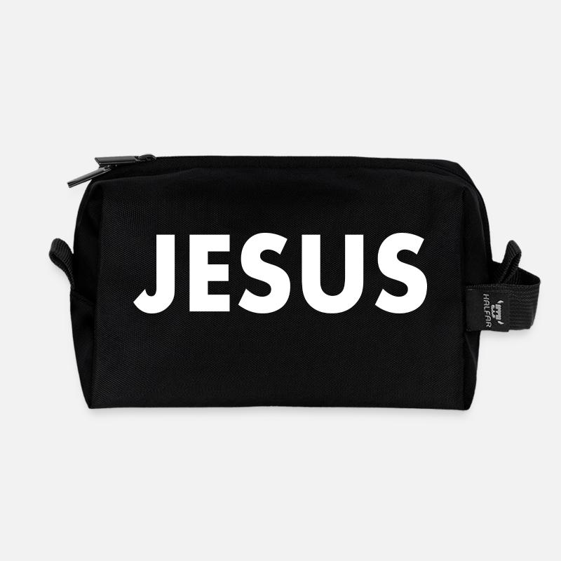 Jesus - Recycelte Kulturtasche - Schwarz