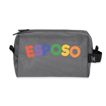 Esposo Husband To Be Groom Married Men Wedding - Recycled Toiletry Zip Bag - anthracite - Front