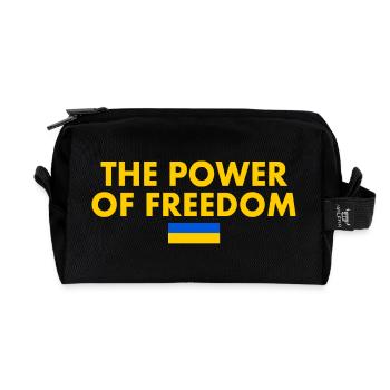 The power of freedom - Recycled Toiletry Zip Bag - black - Front