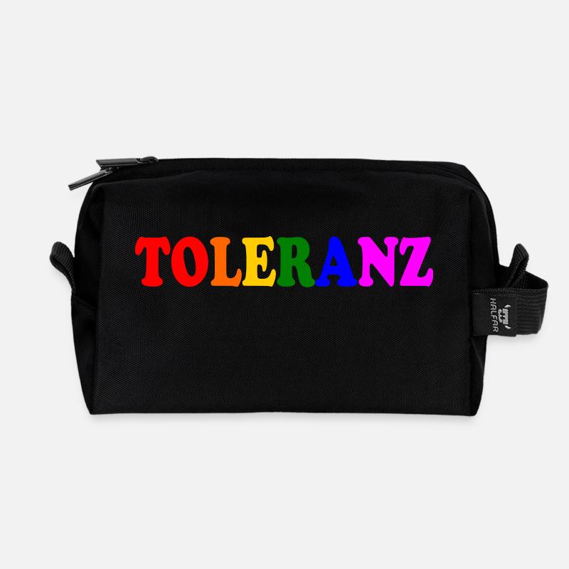 Toleranz - Recycelte Kulturtasche - Schwarz