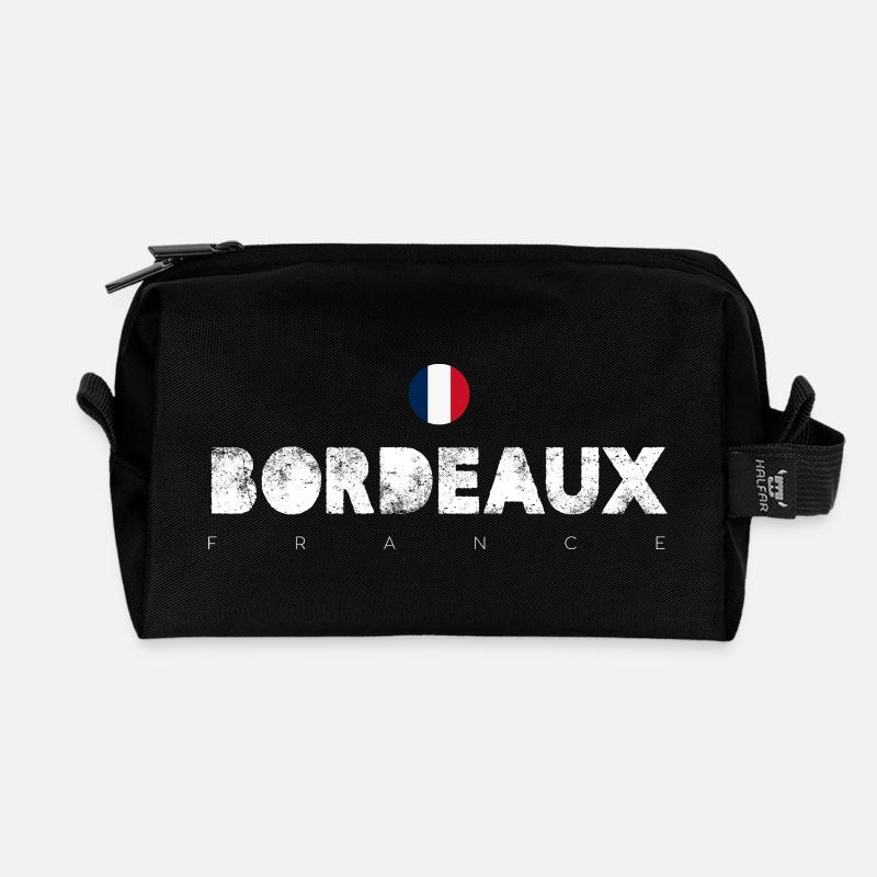 Bordeaux - Recycelte Kulturtasche - Schwarz