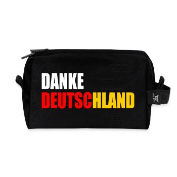 Danke deutschland - Recycelte Kulturtasche - Schwarz - Vorne