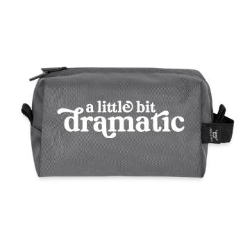 A Little Bit Dramatic - Recycled Toiletry Zip Bag - anthracite - Front