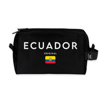 Flagge von Ecuador, ecuadorianischer Stolz - Recycelte Kulturtasche - Schwarz - Vorne