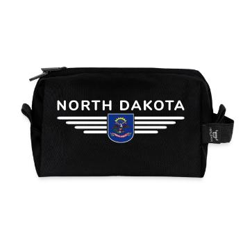 T-shirt de fan du Dakota du Nord – Parfait pour les fans - Trousse de toilette en tissu recyclé - noir - Devant