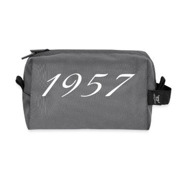 1957 Geburtstagsgeschenk, Original seit 1957 - Recycelte Kulturtasche - Anthrazit - Vorne