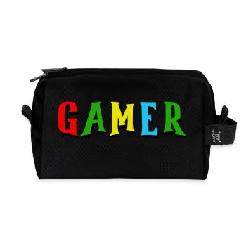 SPIELER - Recycelte Kulturtasche - Schwarz - Vorne