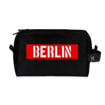 Berlin - Deutschland - Allemagne - Alexanderplatz - Trousse de toilette en tissu recyclé - noir - Devant