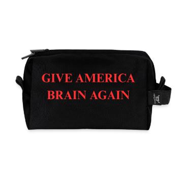 Give America Brain Again – Anti- Design - Recycelte Kulturtasche - Schwarz - Vorne