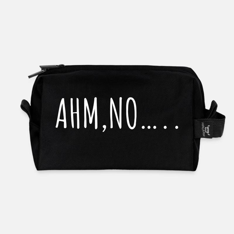 Ahm, kein Humor - Recycelte Kulturtasche - Schwarz