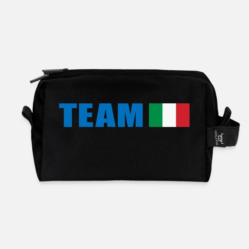 Support-Team Italien - Recycelte Kulturtasche - Schwarz