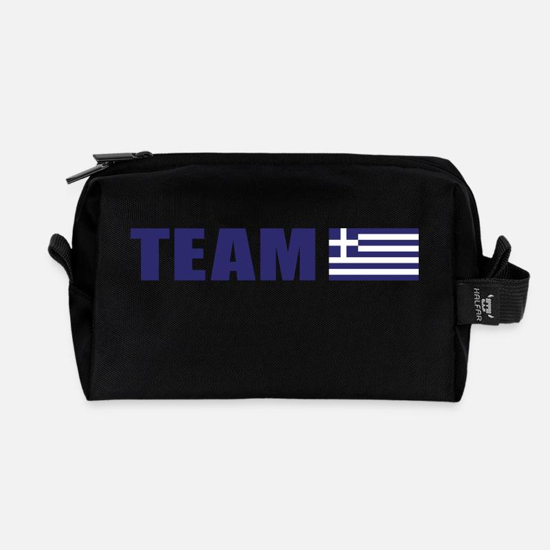 Support-Team Griechenland - Recycelte Kulturtasche - Schwarz