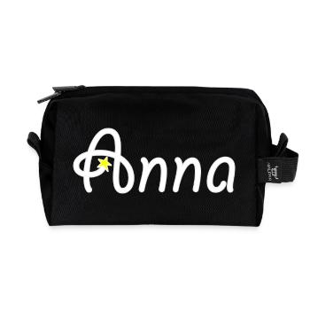 Anna - Recycelte Kulturtasche - Schwarz - Vorne
