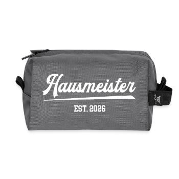 Gardien 2026 Métier Technicien de maison Gardien - Trousse de toilette en tissu recyclé - anthracite - Devant