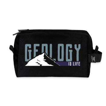 Geologie ist Leben - Recycelte Kulturtasche - Schwarz - Vorne