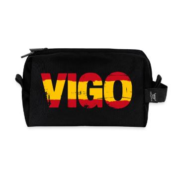 Vigo Flagge Spanien - Recycelte Kulturtasche - Schwarz - Vorne