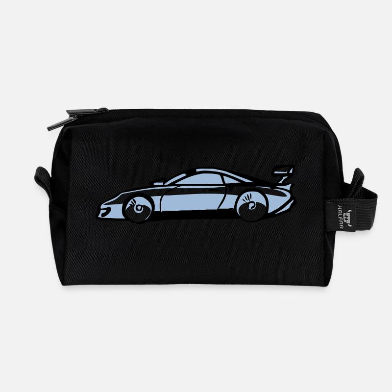 Sport Car - Recycelte Kulturtasche - Schwarz