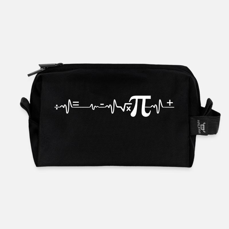 Mathematiker Heartbeat - Recycelte Kulturtasche - Schwarz