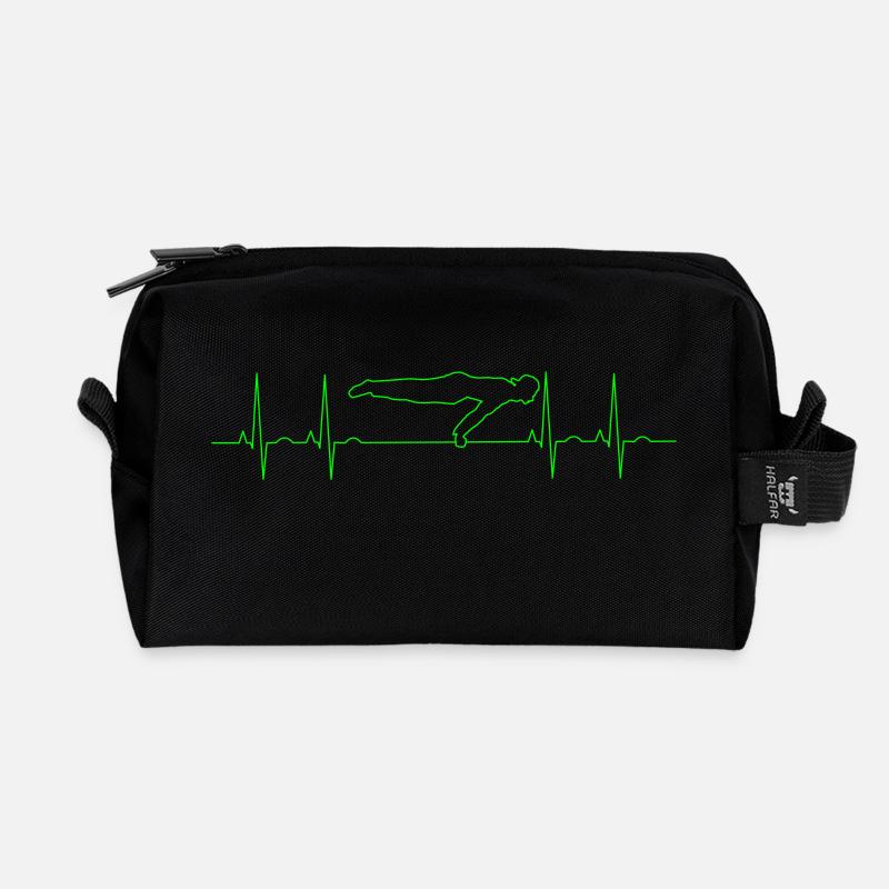 EKG Planche - Calisthenics - Recycelte Kulturtasche - Schwarz