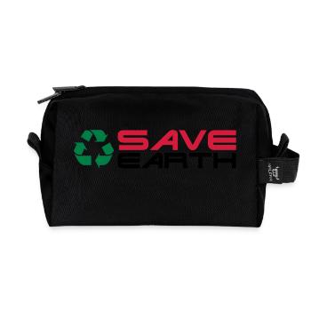 Recycling__V007 - Recycled Toiletry Zip Bag - black - Front