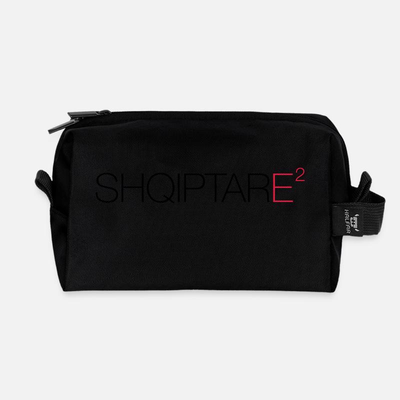 SHQIPTARE - Recycled Toiletry Zip Bag - black