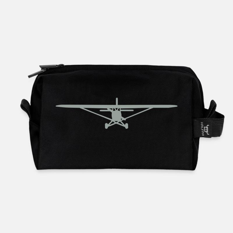 Cessna 152 - Recycelte Kulturtasche - Schwarz